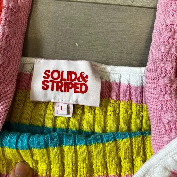 SOLID & STRIPED Multicolor Ribbed Crop Top - Picture 5 of 7